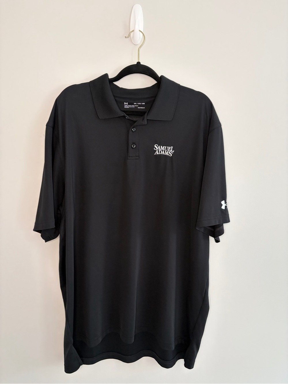 Under Armour Men's Black Polo with Samuel Adams Logo